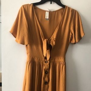 Yellow mid-length boho dress ACO 💛